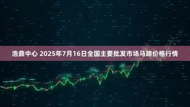 浩鼎中心 2025年7月16日全国主要批发市场马蹄价格行情