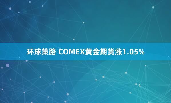 环球策路 COMEX黄金期货涨1.05%